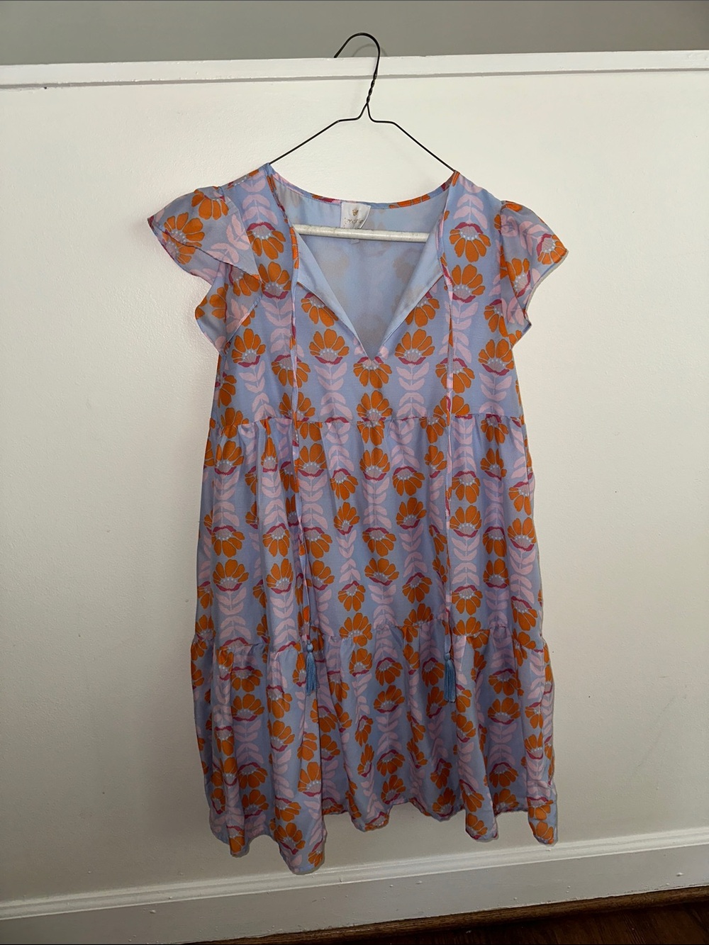 j. marie Lavender Floral V-Neck Tiered Sundress